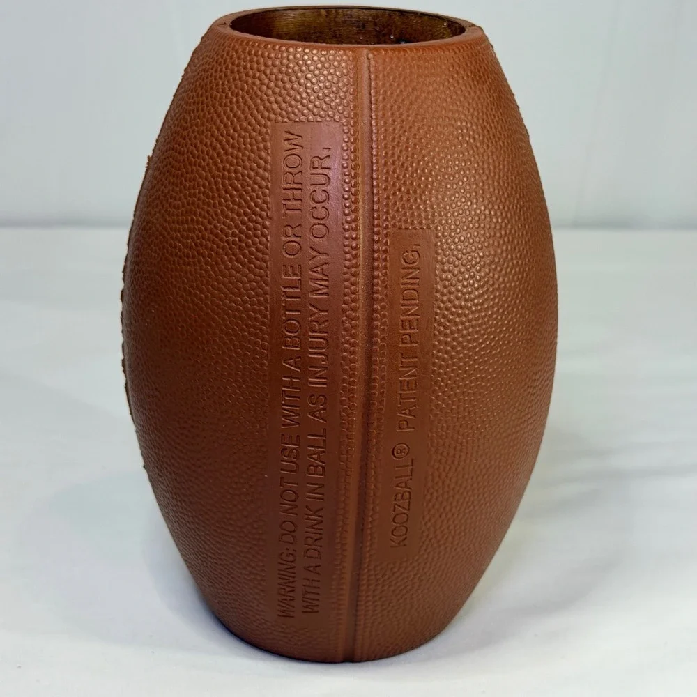 Koozball Foam Football Drink‎ Insulator Can Cooler Brown Tailgate Toss Toy